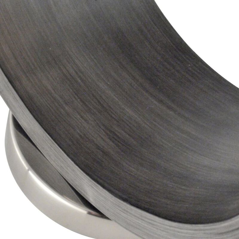 NOVA OF CALIFORNIA Tracey Ring Table Lamp - 24″, Charcoal Gray, Brushed Nickel, On/Off Switch