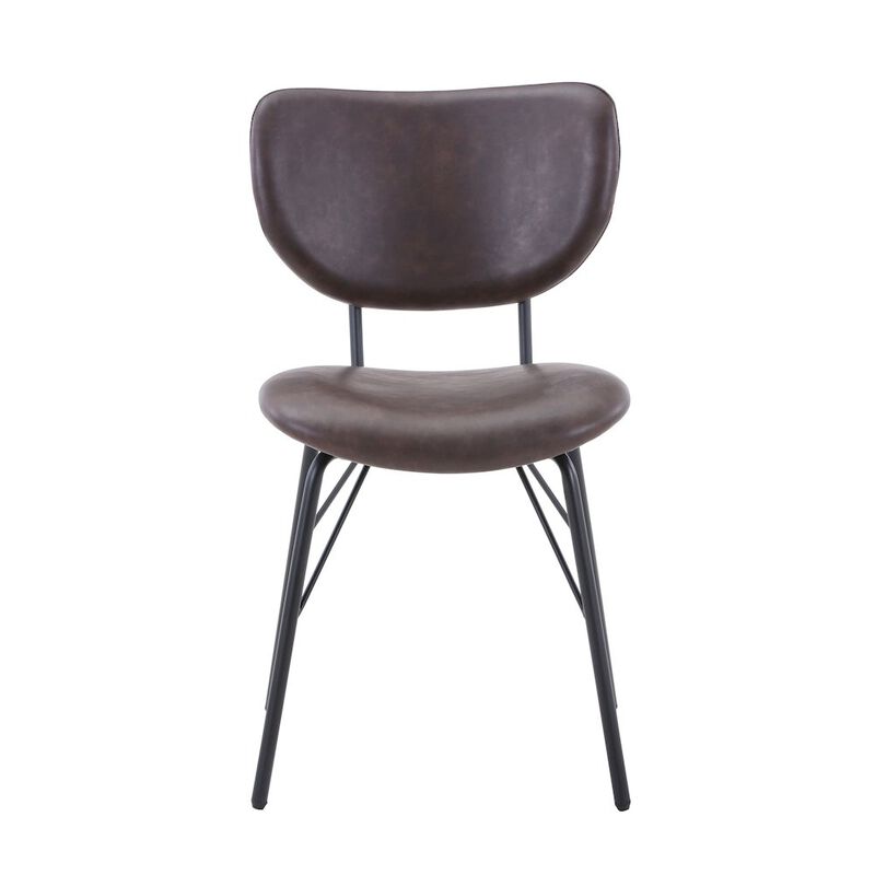 Jofran Modern Faux Leather Split-Back Upholstered Dining Chair (Set of 2)