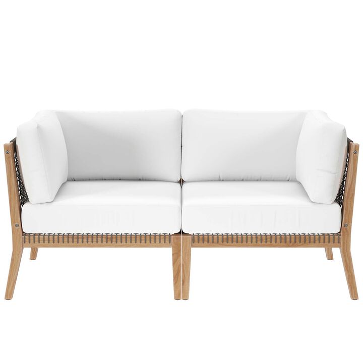 Modway - Clearwater Outdoor Patio Teak Wood Loveseat