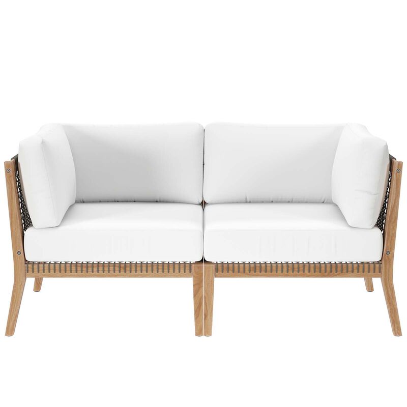 Modway - Clearwater Outdoor Patio Teak Wood Loveseat