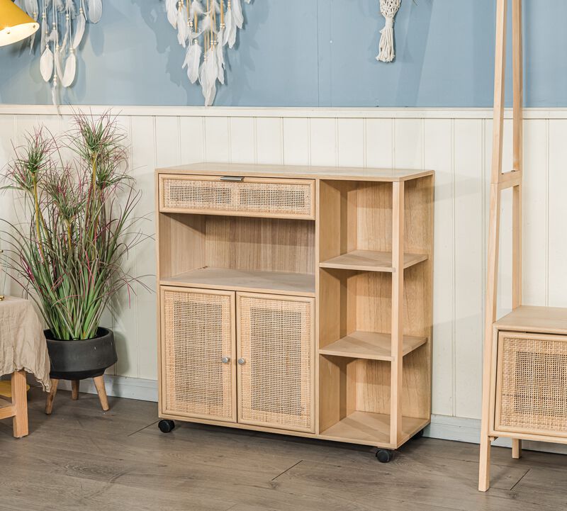 Solid Wood Serving Cart