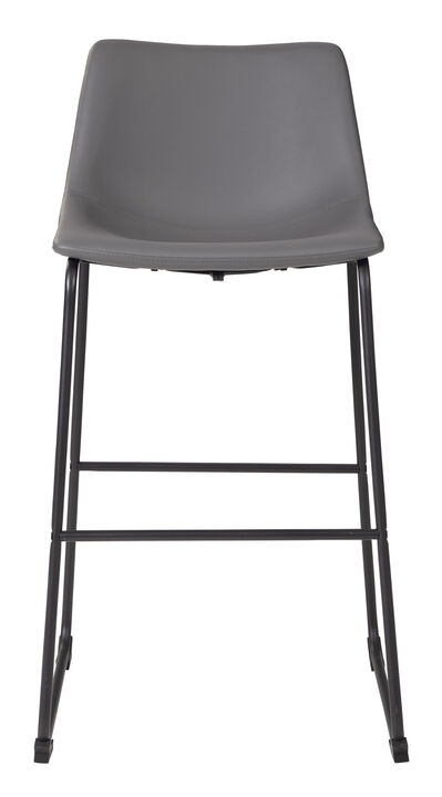 Centiar Tall Upholstered Bar Stool, Gray