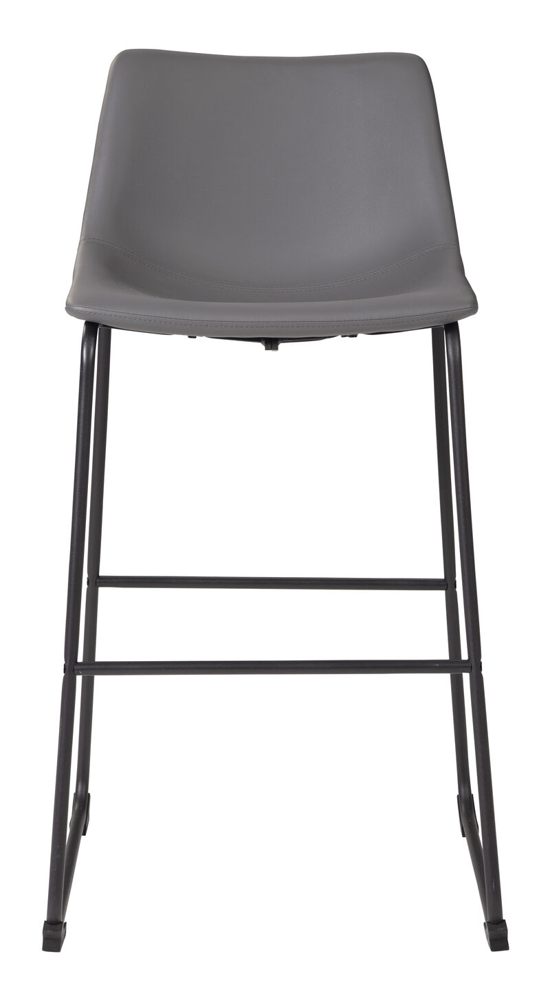 Centiar Tall Upholstered Bar Stool, Gray