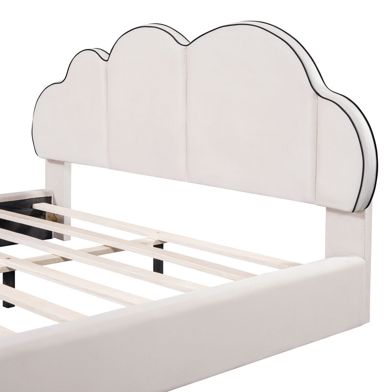 Merax Upholstered Platform Bed with Headboard