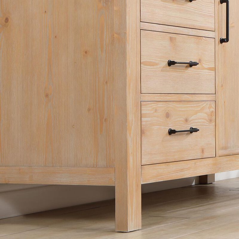 Vinnova Design Free-standing Double Bathroom Vanity with Composite top in Lightning White