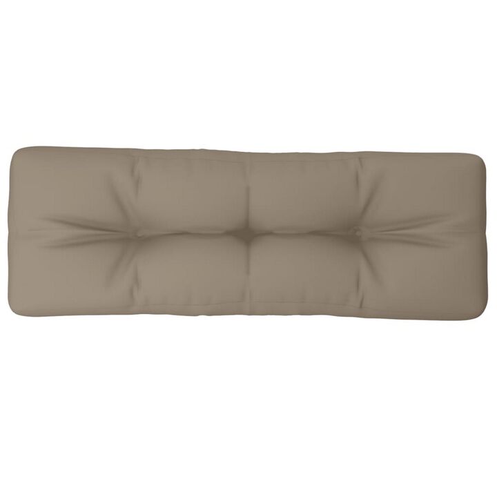 Moni Outdoor Cushion for Bench, Deep Tufted, Taupe Fabric, 47 Inch - Benzara
