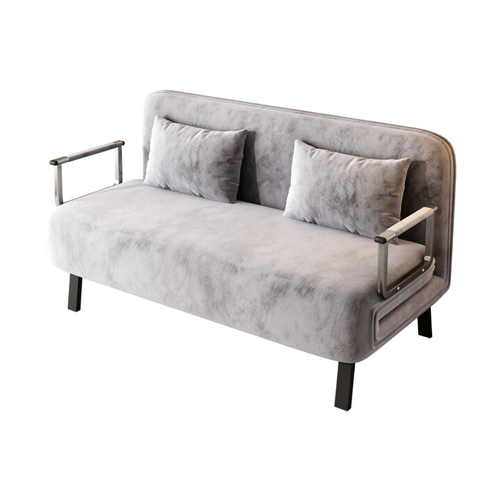 Merax Tri-Fold Sleeper Sofa  Loveseat with Adjustable Backrest
