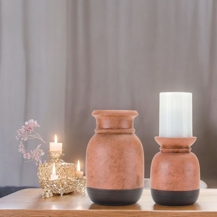 Set of 2 Candle Holders for Elegant Home Décor and Ambient Lighting