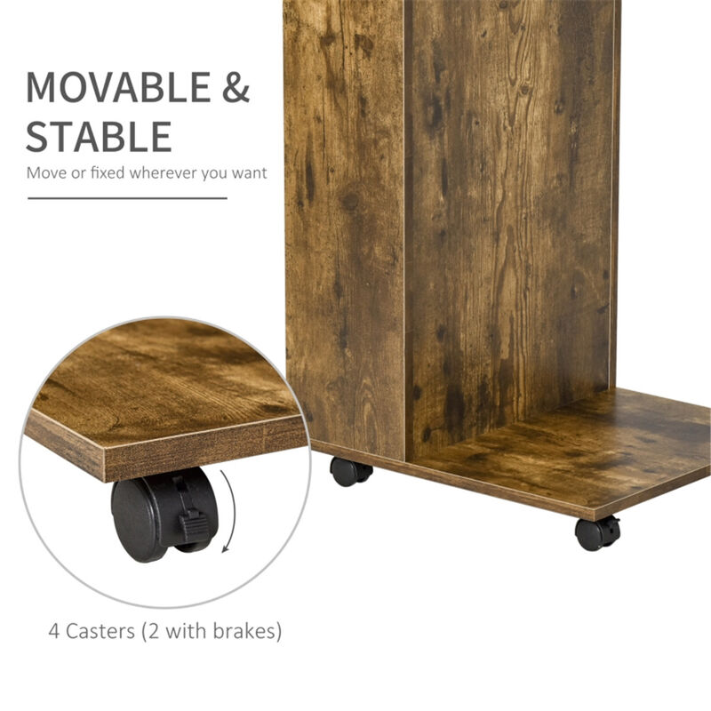 Modern C-Shaped Side Table, Space-Saving Snack & Laptop Stand