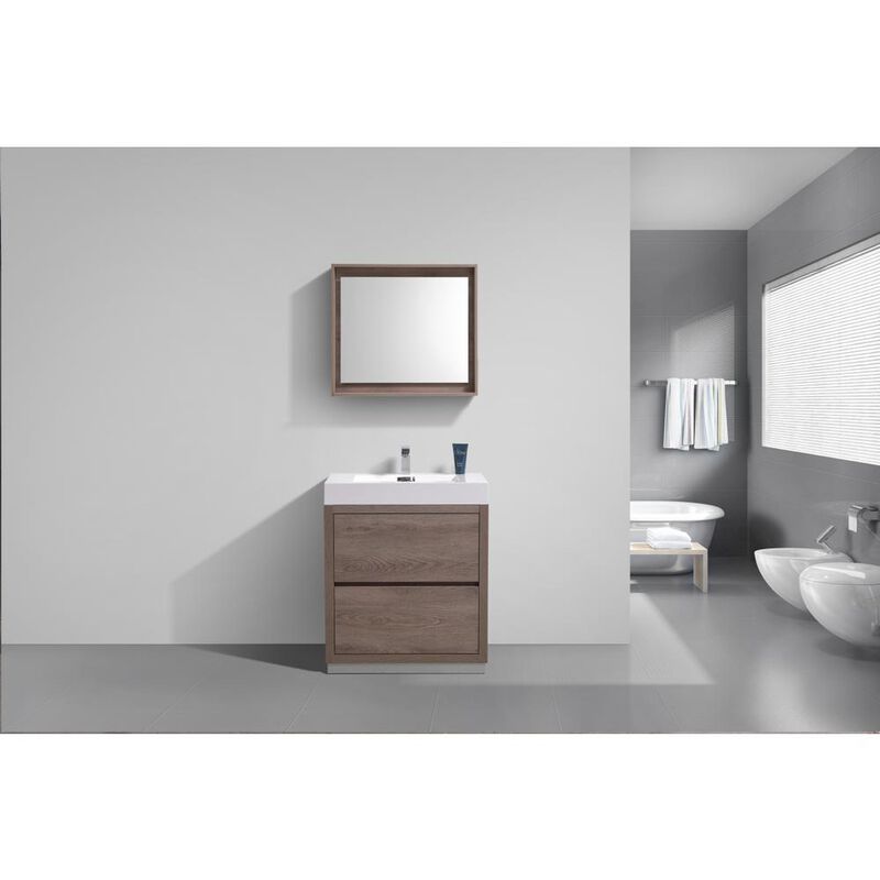 Kubebath Bliss 30 Butternut  Free Standing Modern Bathroom Vanity