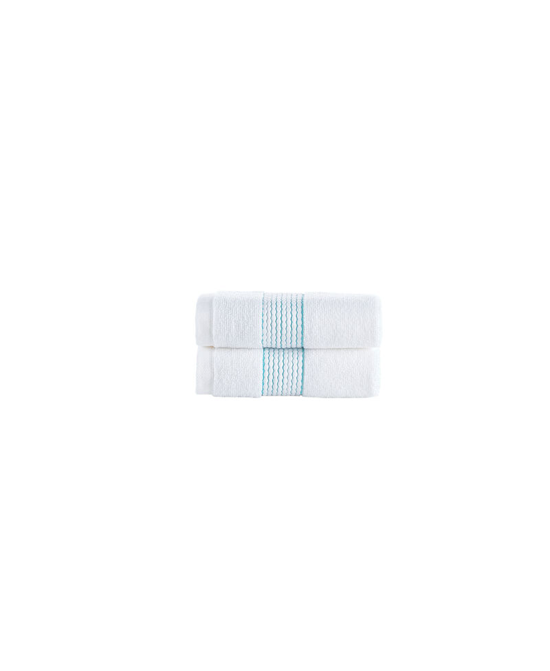 Brooks Brothers Rope Stripe Border 2 pcs Wash Towels
