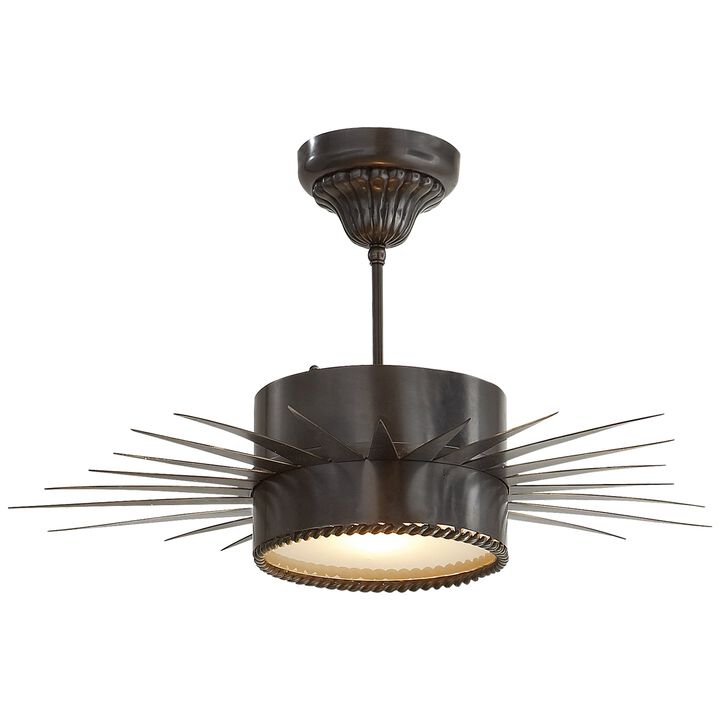 Soleil Medium Semi-Flush in Bronze
