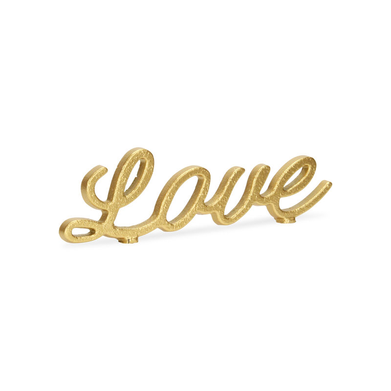 10" Gold Cursive "Love" Word Forming Valentine's Day Tabletop Decor