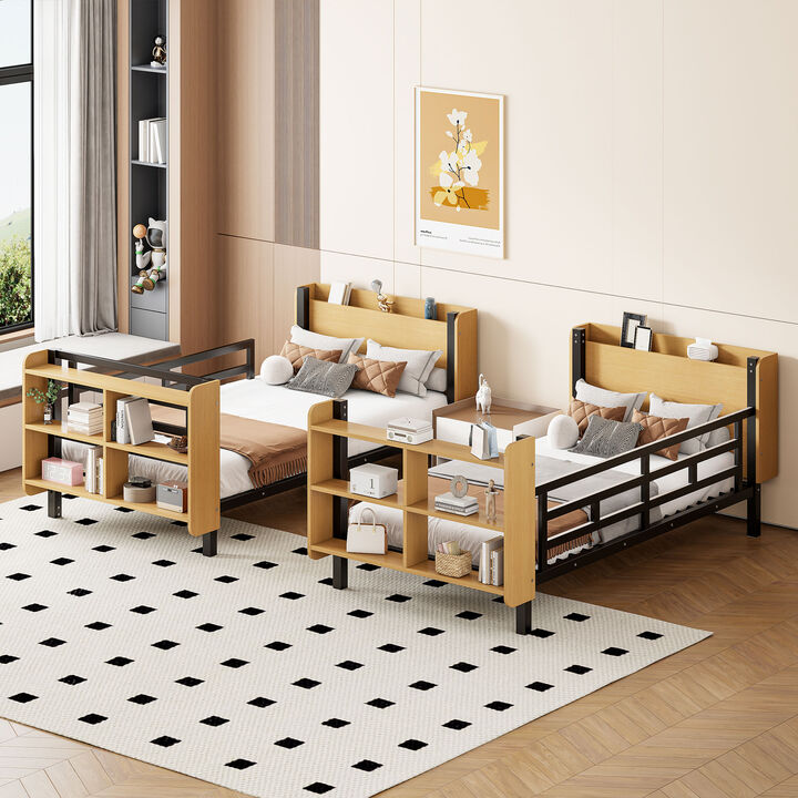 Merax Bunk Bed with Ladder and Full-Length Guardrail
