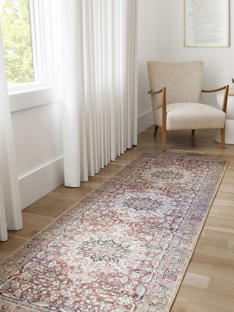 Wynter WYN05 Tomato/Teal 3'6" x 5'6" Rug