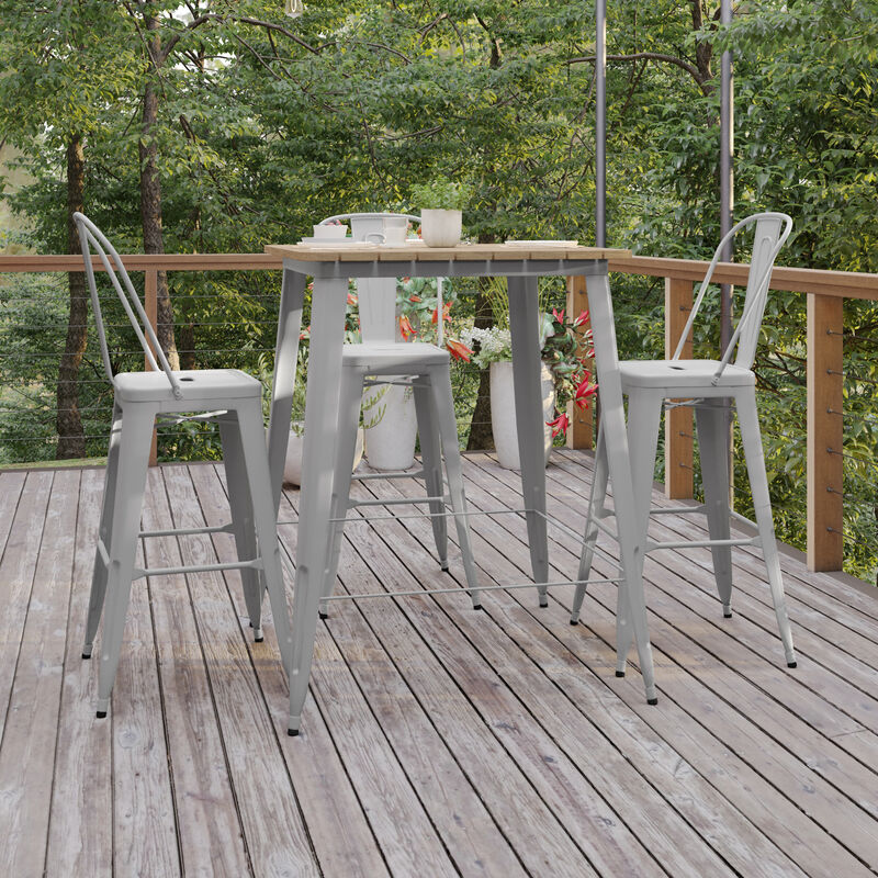 Metal Colorful Restaurant Bar Tables