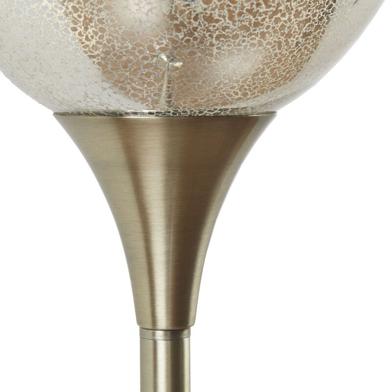 Bellow Uplight Floor Lamp With Mercury Glass Shade