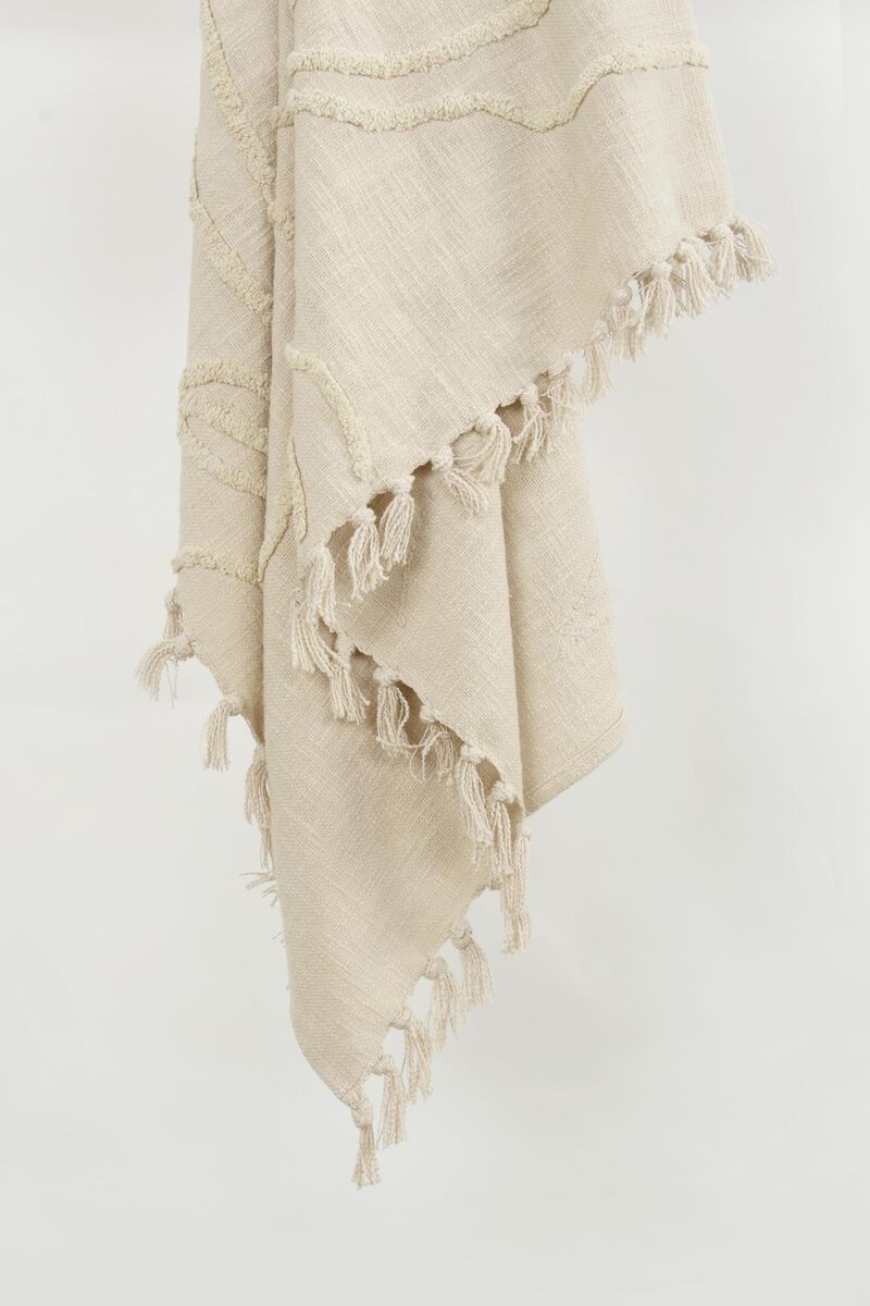 Natural 50" x 60" Throw Blanket