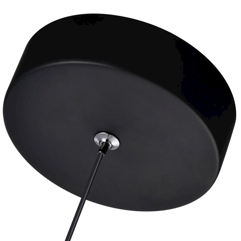 VONN Lighting Integrated LED Height Adjustable Pendant Light with Globe Shade in Black