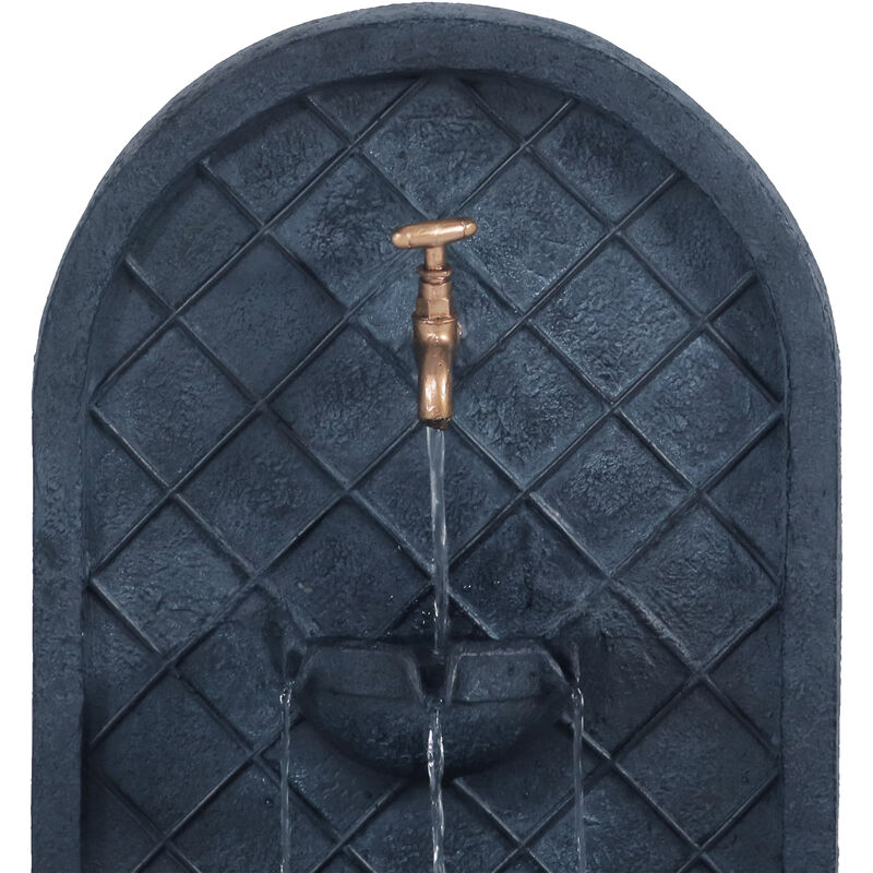 Sunnydaze Messina Polystone Outdoor Wall Fountain