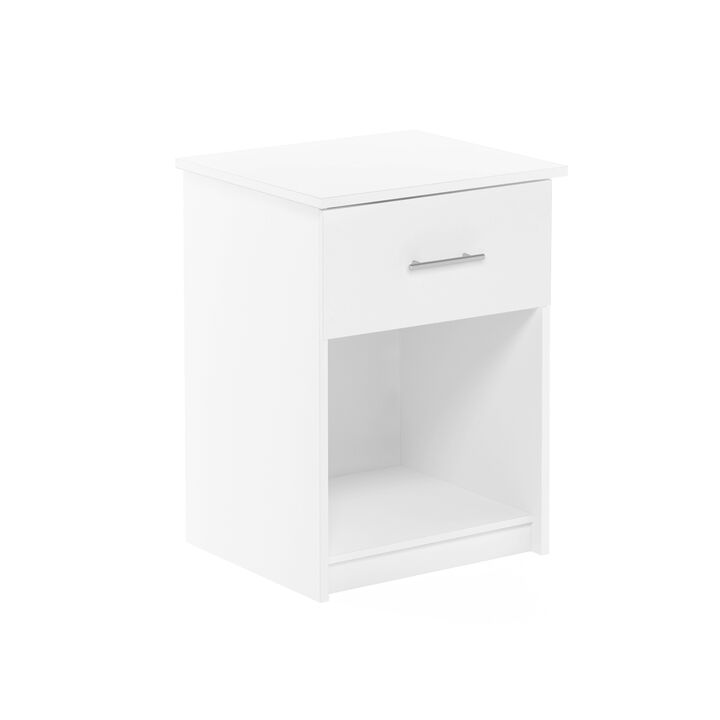 Furinno Tidur Nightstand, Solid White