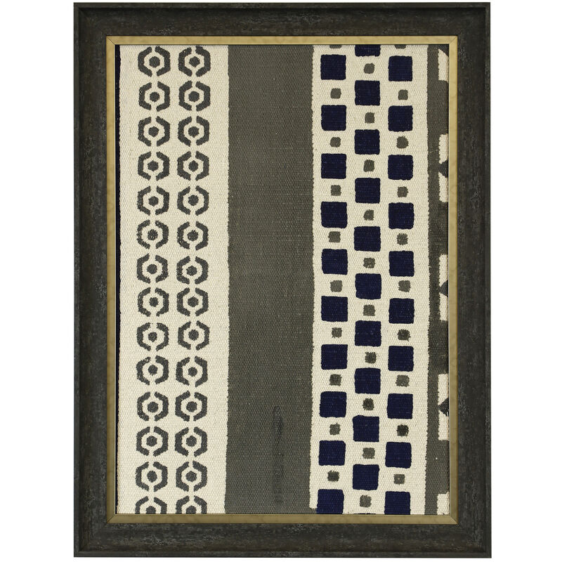 Hand Painted Blue Rug I Framed Print