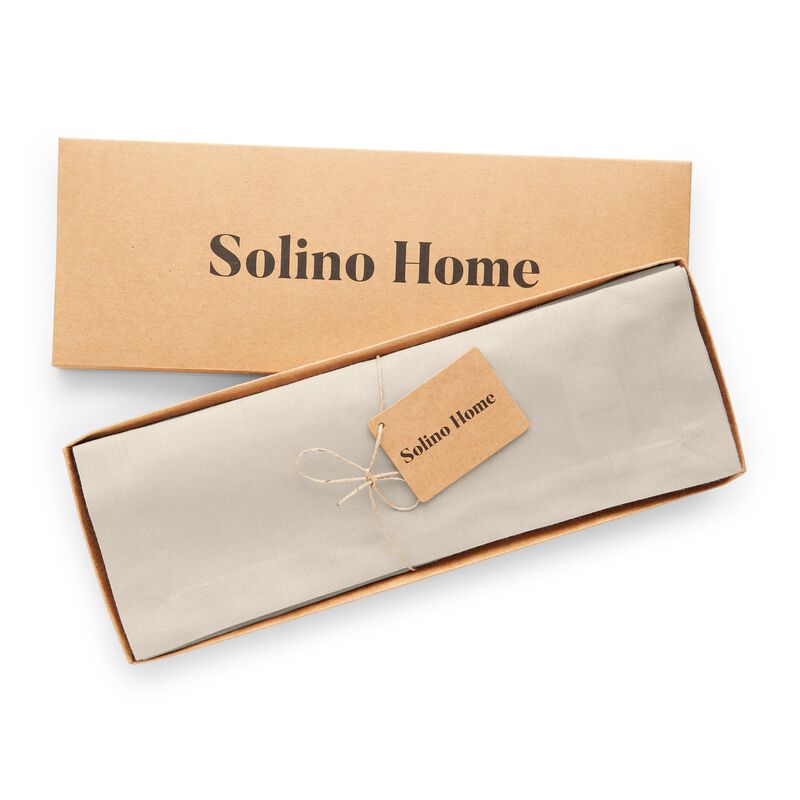 Solino Home Cotton Linen 14 x 19 Inch Placemats Set of 4 | Dru - Cotton Linen Plain