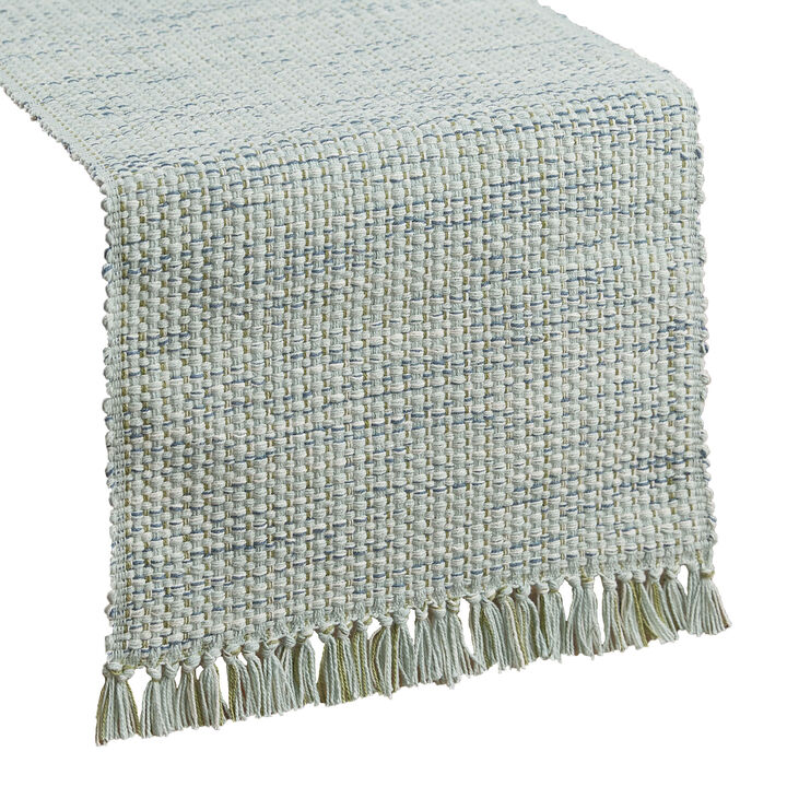Park Designs Blue Basketweave Table Runner 36"L
