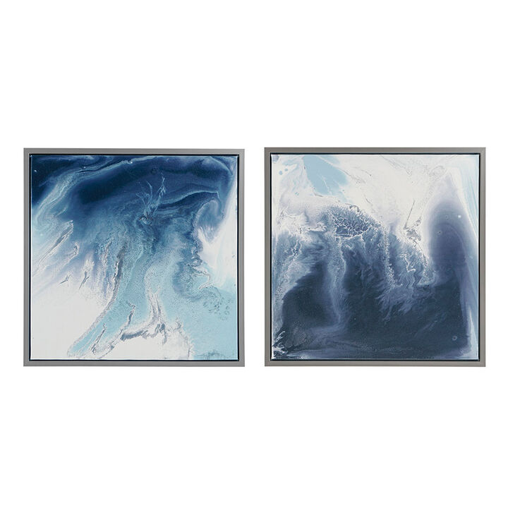 Gracie Mills Oscar Blue Lagoon 2-Piece Canvas Set