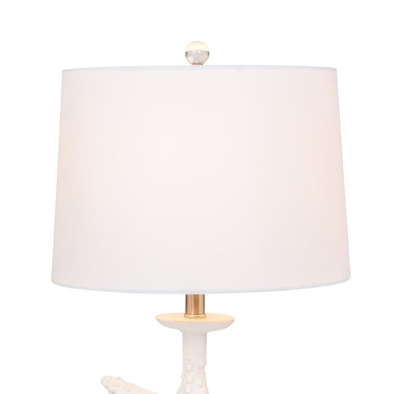 Lux Lighting Patrick 28 White Starfish / Crystal Base, (Set of 2)
