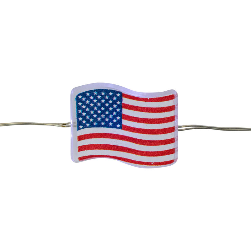 20-Count Patriotic Americana USA Flag LED Fairy Lights  6.25ft  Copper Wire