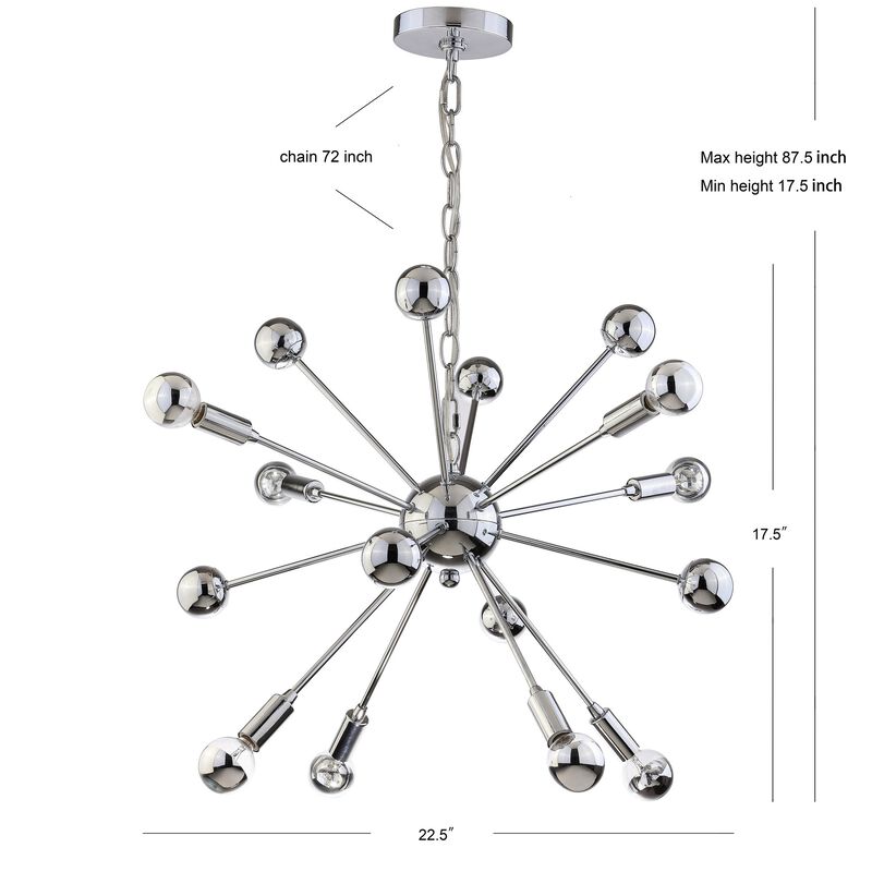 Glenn Metal Sputnik-Style LED Chandelier