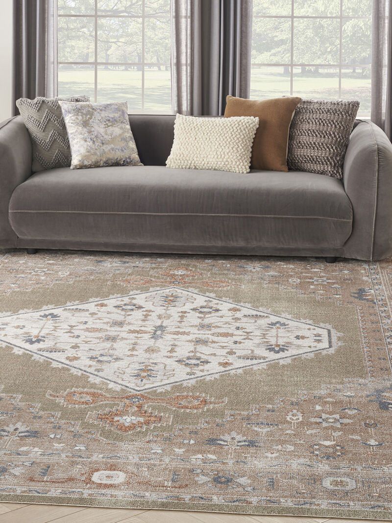 Astra Machine Washable ASW11 Sage/Multicolor 9' x 12' Rug