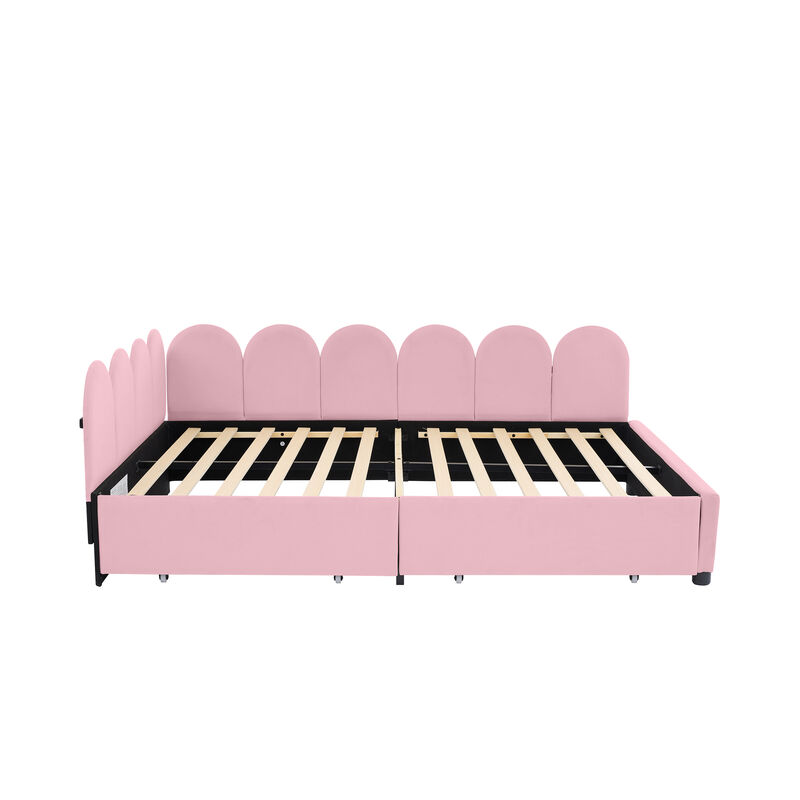 Merax Upholstered Daybed with 2 Drawers