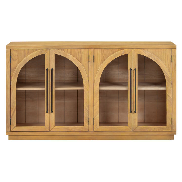 Merax Storage Sideboard Buffet Cabinet with Glass Doors