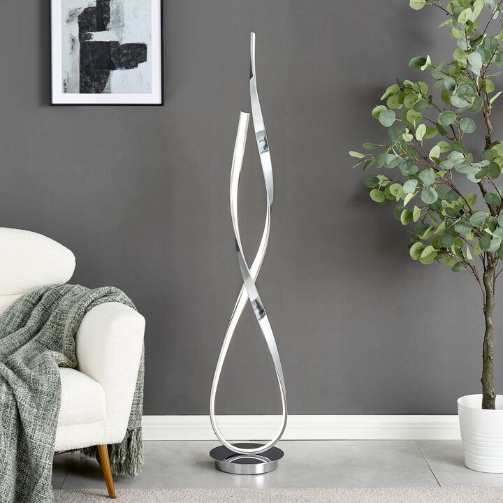 Vienna Floor Lamp Matte Black Metal Dimmable Integrated LED