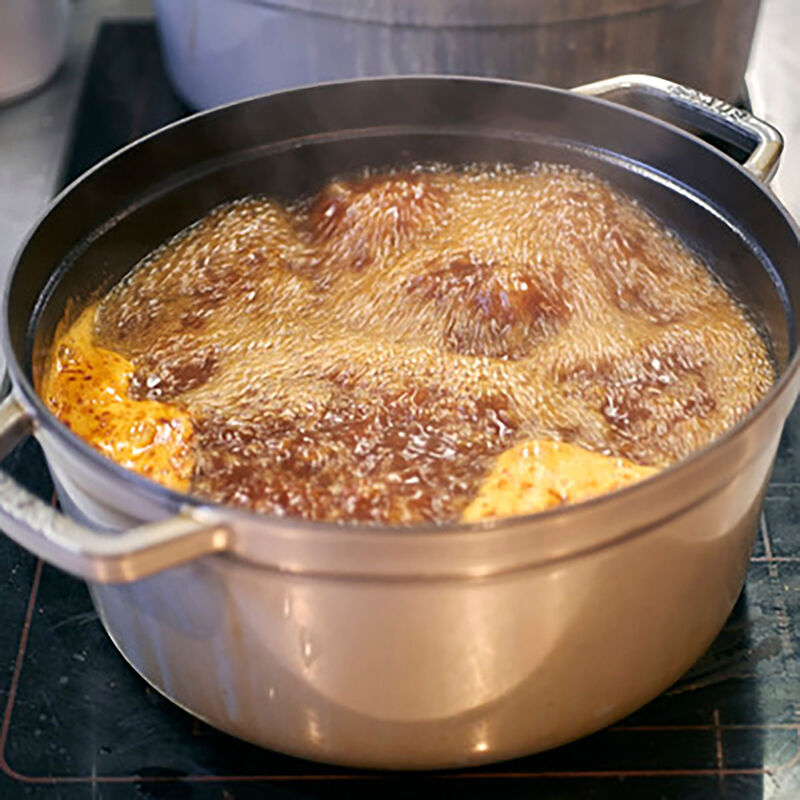 Staub Cast Iron Round Cocotte, Dutch Oven, 13.25-quart, serves 12+, Made in France, Matte Black