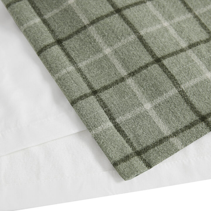 Gracie Mills Brianna Rustic Plaid Faux Leather Tab Top Curtain Panel