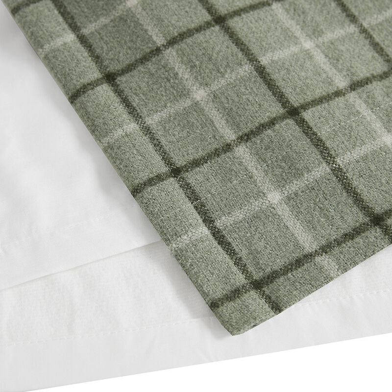 Gracie Mills Brianna Rustic Plaid Faux Leather Tab Top Curtain Panel