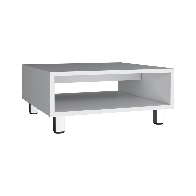 Chiniak Coffee Table 10.6" H, 1 shelf, 4 legs, Black