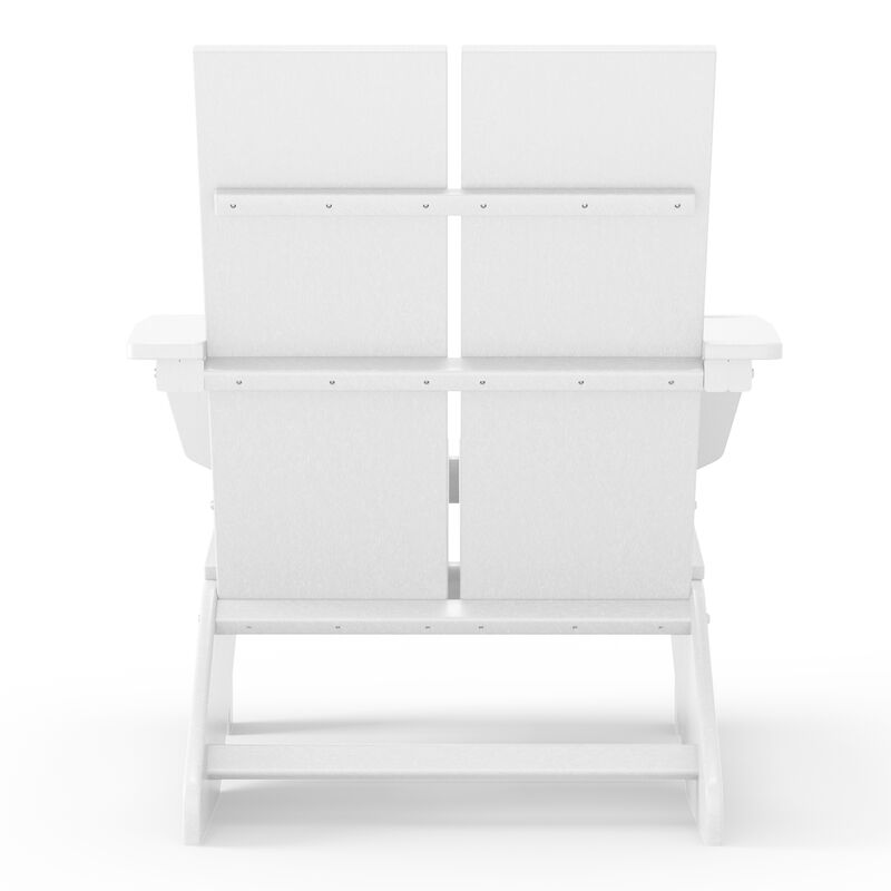 WestinTrends Outdoor HDPE Modern Adirondack Chair with Cup Holder