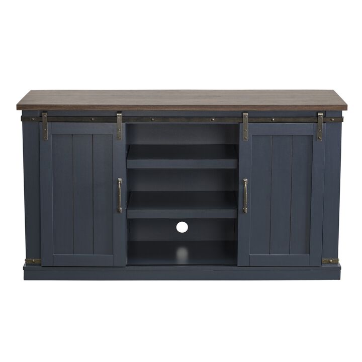 FESTIVO Rustic 54" Barn Door TV Stand with - Fits Up to 65" TVs