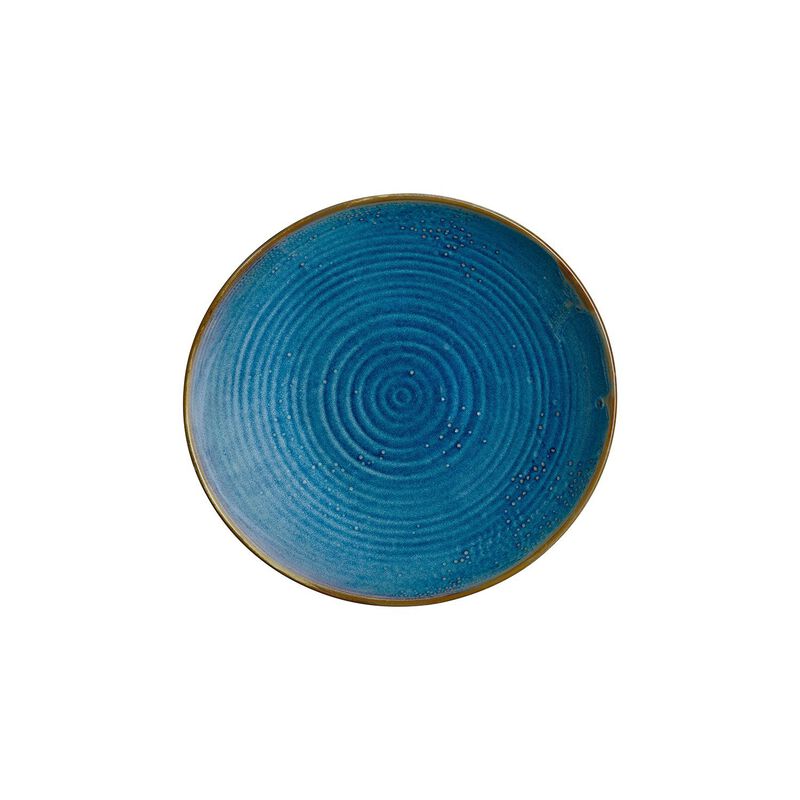 Sapphire dia.11.5" h:2.5" 55 oz. Round Blue Porcelain Bowl