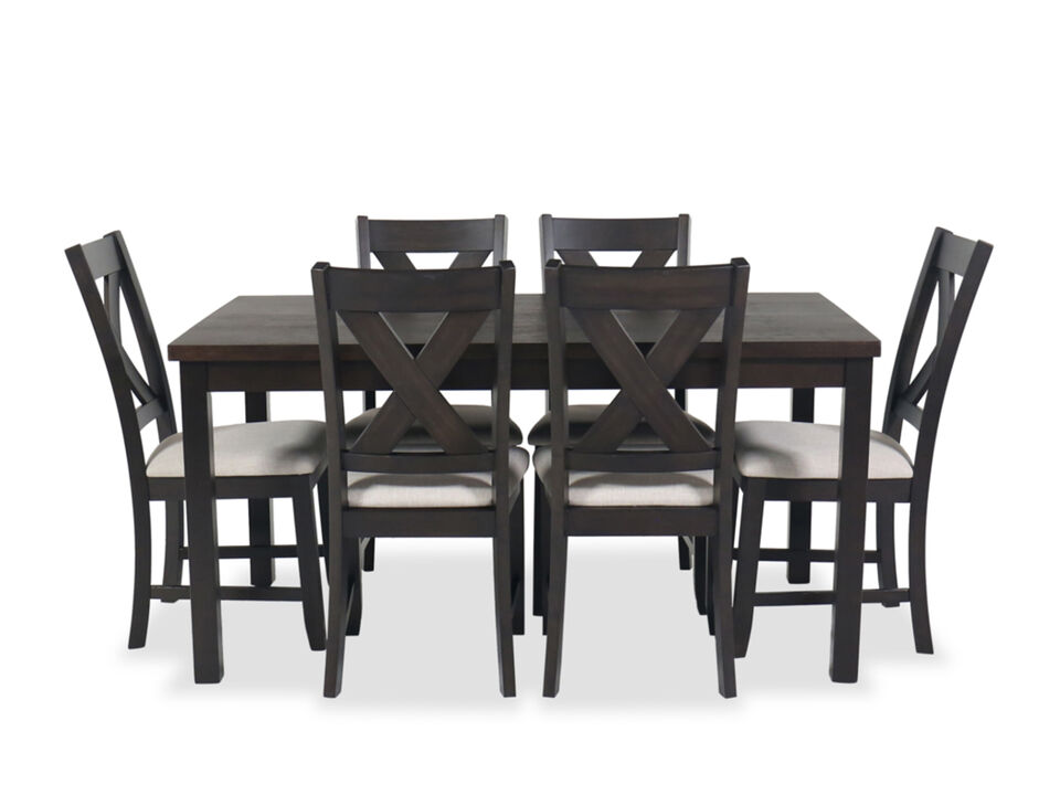 Elements Intn'l Group Llc.|Alvin Dining By Elements|Alvin 60" Dining Table & 6 Sc|Dining Table Set