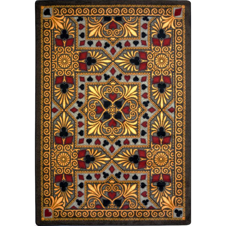 Joy Carpets Games People Play Jackpot 3'10 x 5'4 Area Rug in Color Beige