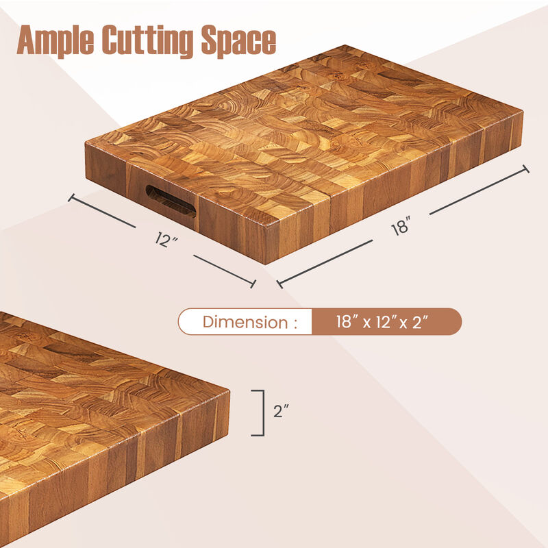 End Grain Cutting Board With Natural Waxes and Oils