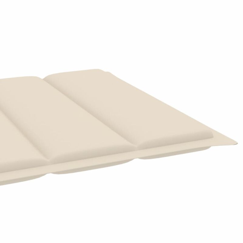 vidaXL Sun Lounger Cushion Cream 78.7"x19.7"x1.6" Fabric