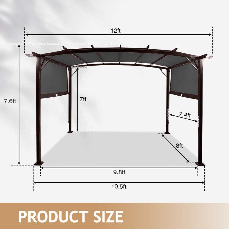 Freestanding Outdoor Rectangular Pergola for Backyard, Deck, and Patio