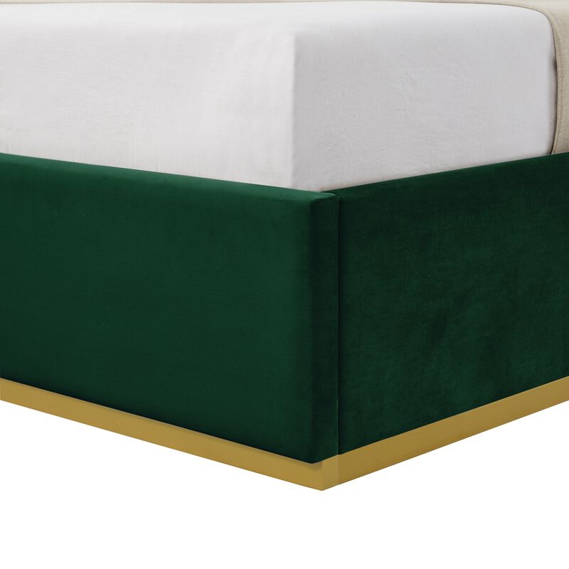 Inspired Home Emil Velvet Platform Bed