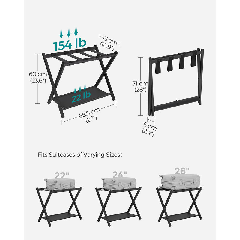 Luggage Rack for Guest Room - Stylish and Practical Suitcase Stand for Convenient Use